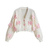 Soft Girl Kawaii Cardigan with Pastel Pink Bow