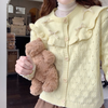 Sweet Bowknot Round Collar Cardigan – Soft Girl Coquette Aesthetic