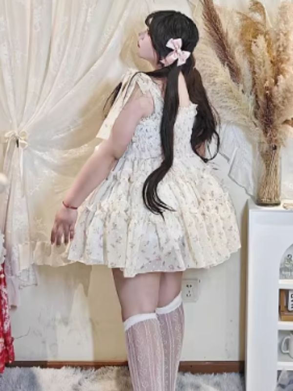 ♡ Sweet Doll ♡ Floral Dress with Ribbon Straps
