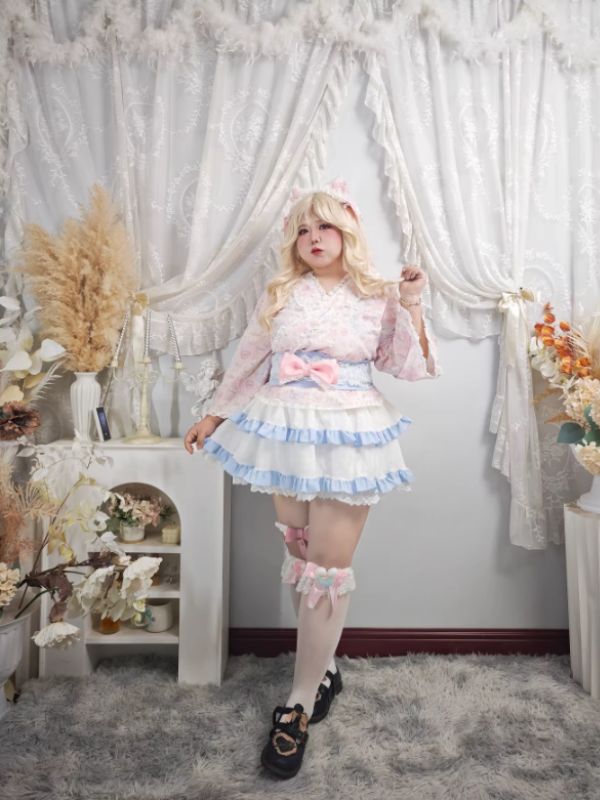 ♡ Sweet Doll ♡ Kawaii Top & Skirt Set – Plus Size