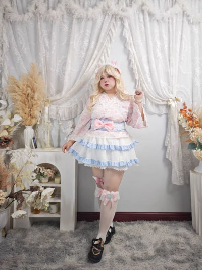 ♡ Sweet Doll ♡ Kawaii Top & Skirt Set – Plus Size