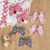 Sweet Lolita Plaid Bowknot Hairclips with Strawberry Charm