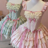 Sweet Strawberry Mint Rococo Dress