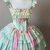 Sweet Strawberry Mint Rococo Dress