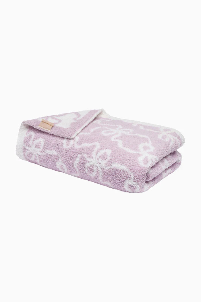 LoveShackFancy Teddy Bow Blanket – Purple