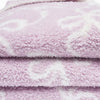 LoveShackFancy Teddy Bow Blanket – Purple