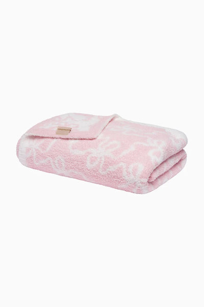 LoveShackFancy Teddy Bow Blanket – Pink