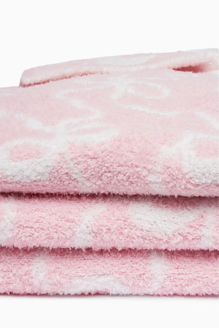 LoveShackFancy Teddy Bow Blanket – Pink