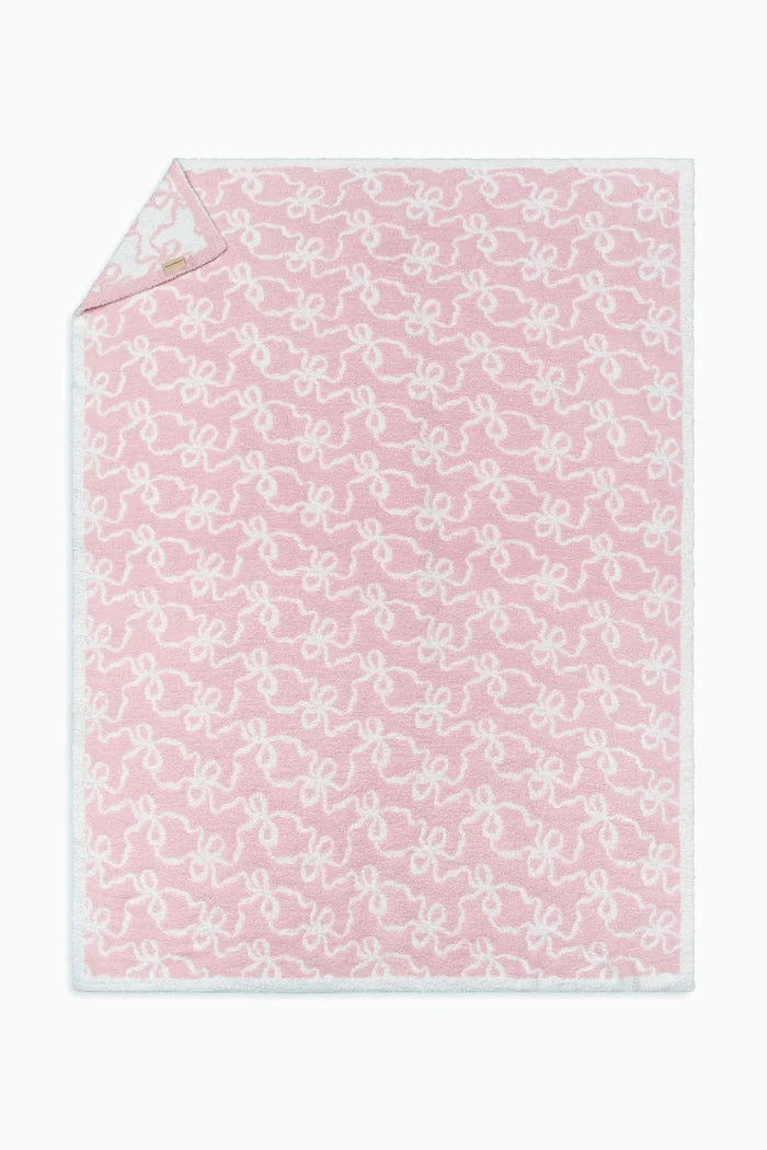 LoveShackFancy Teddy Bow Blanket – Pink