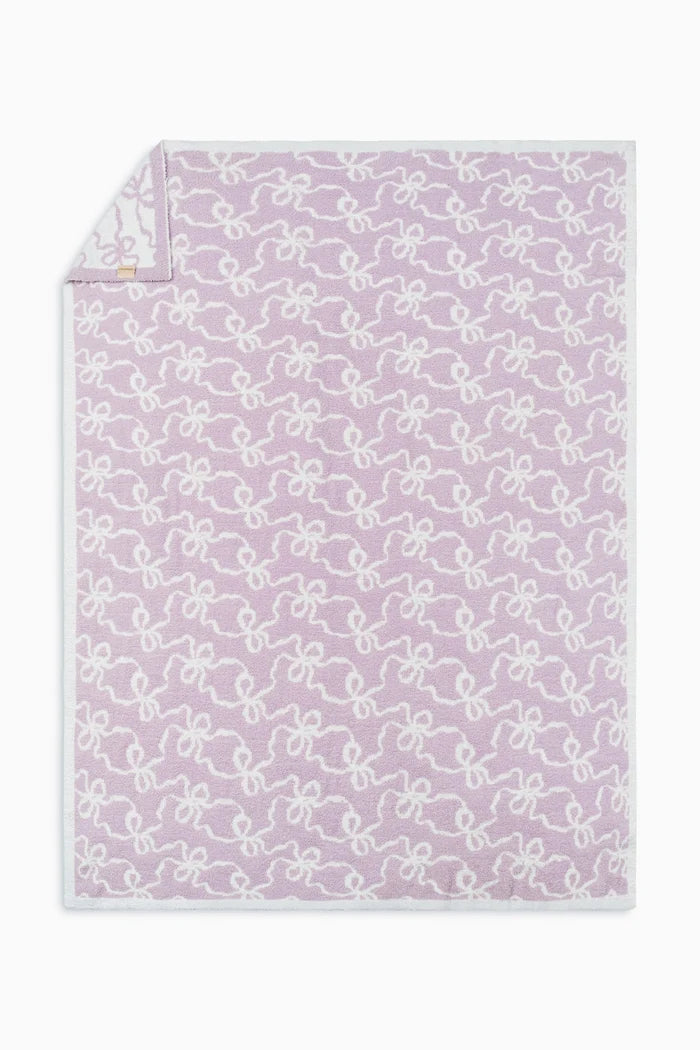 LoveShackFancy Teddy Bow Blanket – Purple