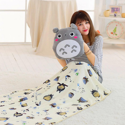 Totoro Cushion And Blanket