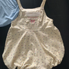 Vanilla Bow Bubble Overall Shorts