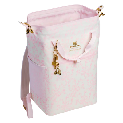 Stanley 1913 x LoveShackFancy Mini Cooler Pink Backpack | 20 Can | 14 QT | 13.2 L
