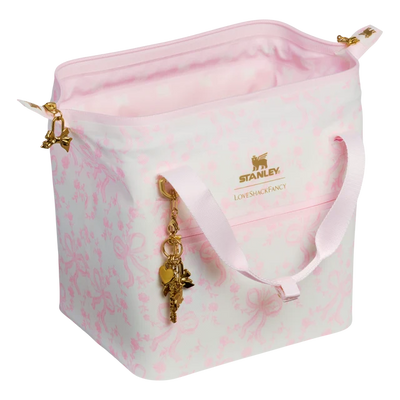 Stanley 1913 x LoveShackFancy Holiday All Day Julienne Mini Cooler Pink | 10 Can | 7.4 QT | 7.0 L