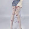 White & Pink Bow Tights