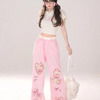 Y2K Bear Print Pants