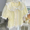 Yellow Lolita Lace Shirt