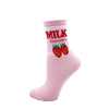 Kawaii Sweet Milk Strawberry Socks