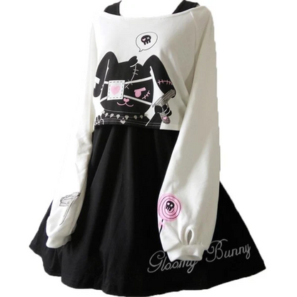 Gloomy Bunny Set, featuring an adorable bunny design with a cute and playful kawaii style, perfect for adding a touch of charm to any outfit.