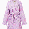 LoveShackFancy Indie Cotton Bath Robe – Purple Floral
