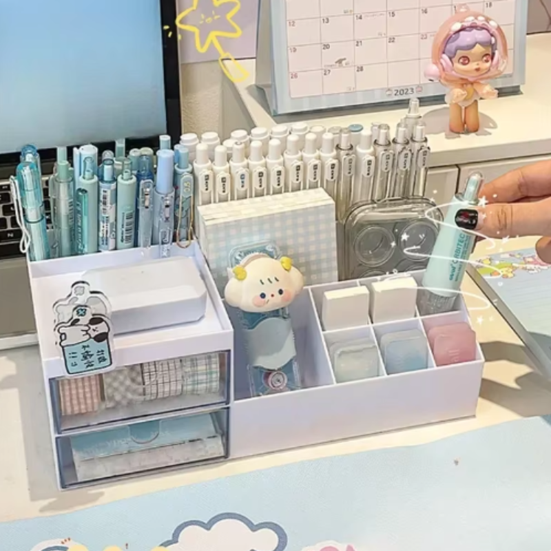 kawaii Pen Holder Desk Organizer Storage Box