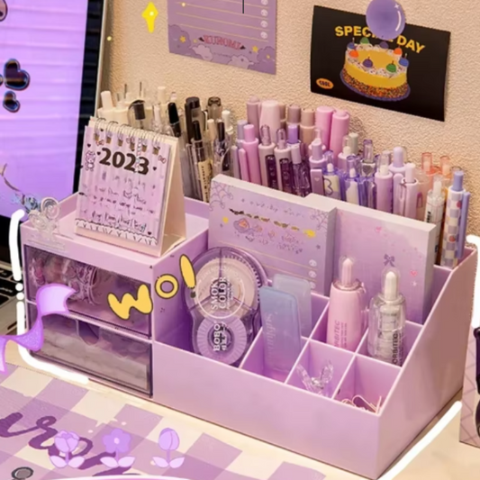 kawaii Pen Holder Desk Organizer Storage Box