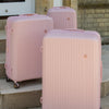 Luxuriant 3-Piece Pink Luggage Set