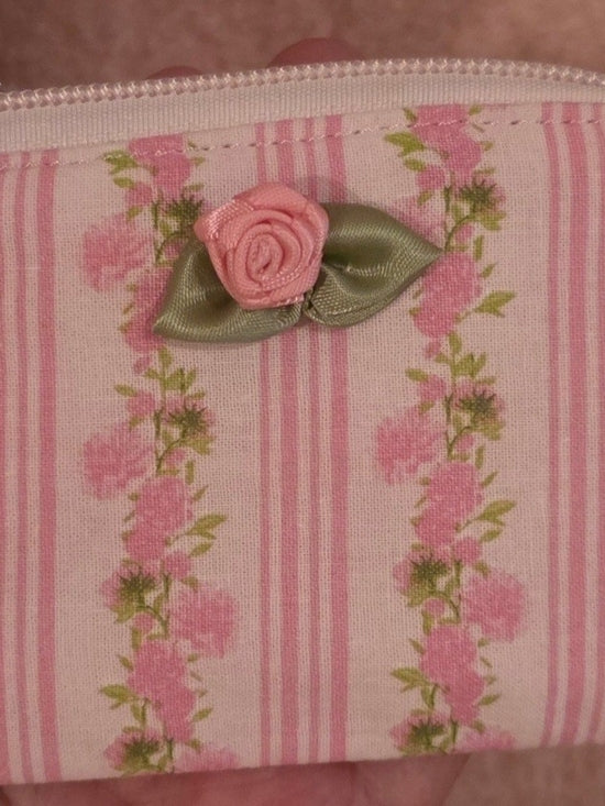 Pink Floral Coquette Backpack with Matching Pouch