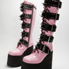 Pink Punk Platform Boots