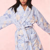 LoveShackFancy Indie Cotton Bath Robe – Blue Floral