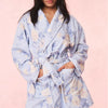 LoveShackFancy Indie Cotton Bath Robe – Blue Floral