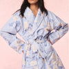 LoveShackFancy Indie Cotton Bath Robe – Blue Floral